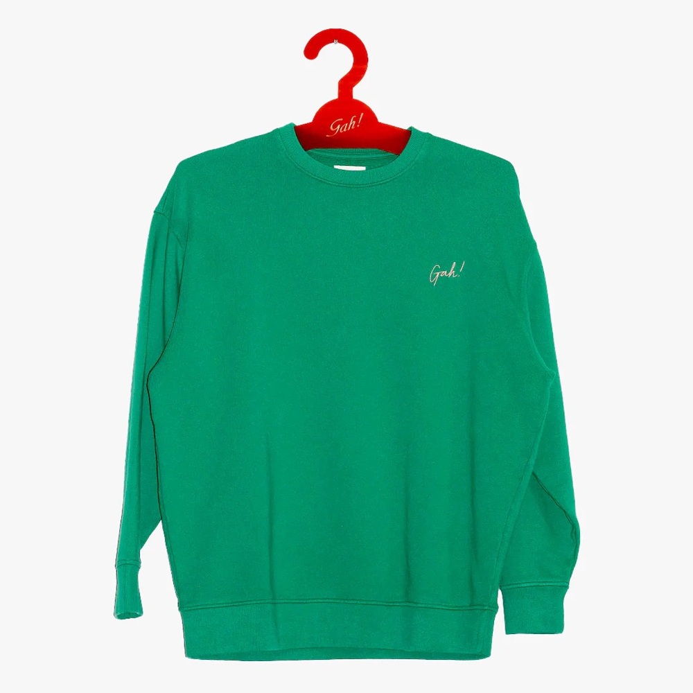 MATE the Label x Lisa Says Gah Green Oversized Crewneck Sweatshirt